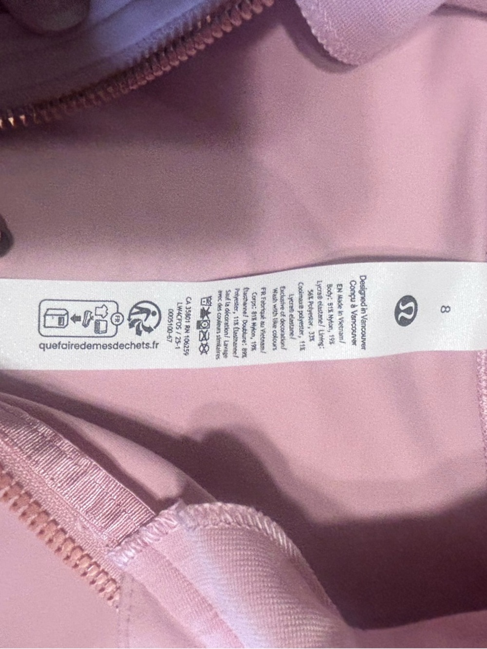 Lululemon Pink jacket (Size 8)